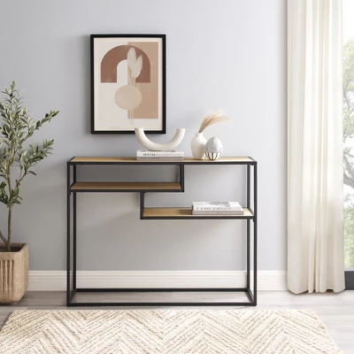 Modern 3 Tier Console Table - Saracina Home 4 Modern 3 Tier Console Table - Saracina Home - Image 4