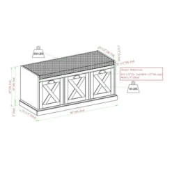 Farmhouse 40" 3 Drawer Storage Bench With Cushion - Saracina Home 17 Farmhouse 40" 3 Drawer Storage Bench With Cushion - Saracina Home -Saracina Home Shop GUEST e9839c4d 91d9 42d6 8687 e6e846845d9d
