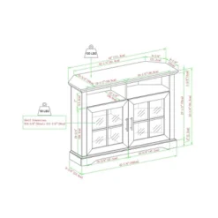 Tasi Traditional Windowpane Corner TV Stand For TVs Up To 50" - Saracina Home -Saracina Home Shop GUEST eaceada6 b1fd 400a bfbc 0eee4448a6ac