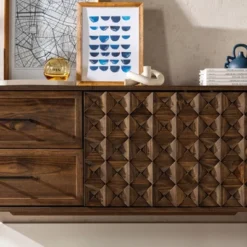 58" Modern Boho Solid Pine Wood Closed Storage Sideboard Brown - Saracina Home 33 58" Modern Boho Solid Pine Wood Closed Storage Sideboard Brown - Saracina Home -Saracina Home Shop GUEST eb89482d b402 49b4 8691 6df6297e3bd9