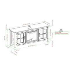 Transitional Farmhouse Window Pane Fireplace TV Stand For TV's Up To 65" Gray Wash - Saracina Home -Saracina Home Shop GUEST ec717493 c6e9 4860 bcbd c6e37e9f177e