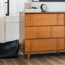 Modern Vertical Accent Solid Wood 6 Drawer Double Dresser - Saracina Home -Saracina Home Shop GUEST ecd1a6a7 d1a6 47ae 824e b8cf9035d902