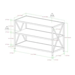 25.62" X Frame Metal And Wood Media Bookshelf - Saracina Home 16 25.62" X Frame Metal And Wood Media Bookshelf - Saracina Home -Saracina Home Shop GUEST ecd624a7 487c 4307 a775 37bc46fb3460