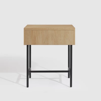 Modern Reeded 1 Drawer Side Table - Saracina Home 4 Modern Reeded 1 Drawer Side Table - Saracina Home - Image 4