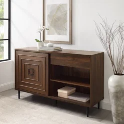 52" Modern Sliding Door Sideboard Dark Walnut - Saracina Home 6 52" Modern Sliding Door Sideboard Dark Walnut - Saracina Home -Saracina Home Shop GUEST ee2cb211 435f 4c05 af57 9b154e1bca90