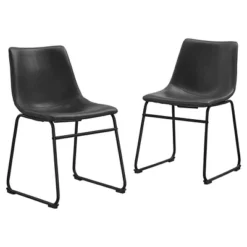 Set Of 2 Laslo Modern Upholstered Faux Leather Dining Chairs - Saracina Home -Saracina Home Shop GUEST f09ca4a2 22b8 4c1e 90a5 214c5268ba1a