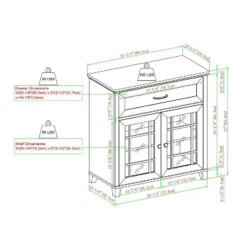 Transitional 2 Door Window Pane Accent Cabinet Dark Walnut - Saracina Home -Saracina Home Shop GUEST f28d8f30 c7cd 4120 b365 7f84e460f726
