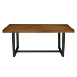 72" Modern Farmhouse Solid Wood Distressed Plank Top Dining Table - Saracina Home -Saracina Home Shop GUEST f3b45370 7ce8 40ee bb88 d712021abaa9