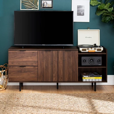 Rockwell Modern Storage TV Stand For TVs Up To 43" Brown - Saracina Home 2 Rockwell Modern Storage TV Stand For TVs Up To 43" Brown - Saracina Home - Image 2