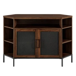 Corner TV Stand For TVs Up To 55" With Metal Mesh Doors - Saracina Home -Saracina Home Shop GUEST f4faf399 0f05 45de 8efd d07e325dc3b8