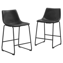 Set Of 2 Laslo Modern Upholstered Faux Leather Counter Height Barstools - Saracina Home 18 Set Of 2 Laslo Modern Upholstered Faux Leather Counter Height Barstools - Saracina Home -Saracina Home Shop GUEST f6f9d7b5 90d5 4e6e a4dd 7067faedcdef