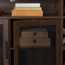 Corner TV Stand For TVs Up To 55" With Metal Mesh Doors - Saracina Home -Saracina Home Shop GUEST f7946c24 a0ab 4143 86b9 94652f349724