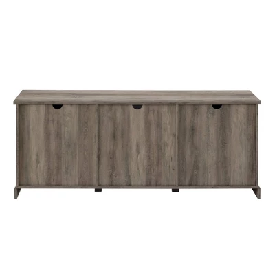 Clarabelle Double Sliding X Barn Door TV Stand For TVs Up To 80" - Saracina Home 5 Clarabelle Double Sliding X Barn Door TV Stand For TVs Up To 80" - Saracina Home - Image 5