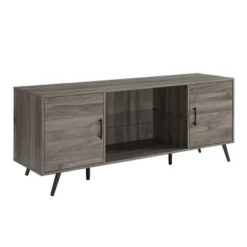 2 Door Mid-Century Modern Wood Storage TV Stand For TVs Up To 65" - Saracina Home -Saracina Home Shop GUEST fdbaa559 01a2 420c b9f9 1eddb90512df