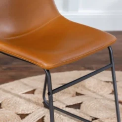 Set Of 2 Laslo Modern Upholstered Faux Leather Dining Chairs - Saracina Home -Saracina Home Shop GUEST fe245bc2 14e4 4821 9570 ac728abc73e4