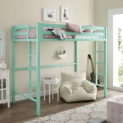 Twin Premium Deluxe Metal Loft Bed - Saracina Home -Saracina Home Shop GUEST ff495ed3 7bdc 446b 917b 99c9c08c6800