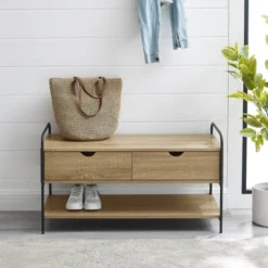 Modern 2 Drawer Storage Entry Bench - Saracina Home -Saracina Home Shop GUEST ff73ef59 928e 4602 95b8 2a95ea0472fb